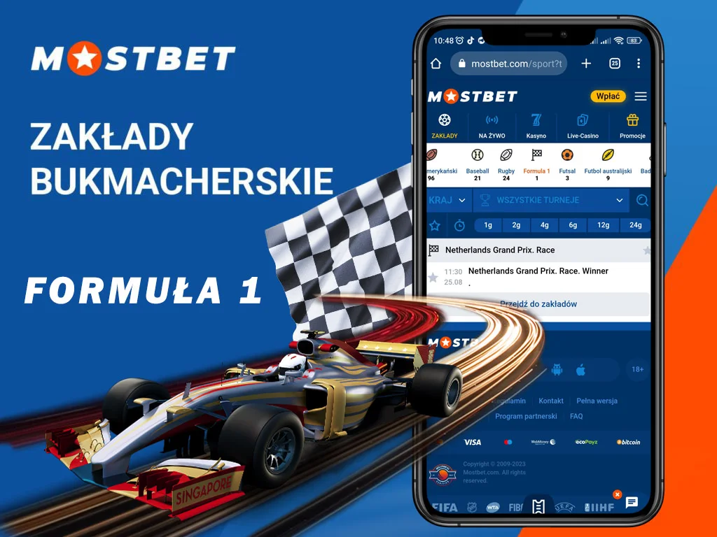 Zalady bukmacherskie - MostBet Formuła 1